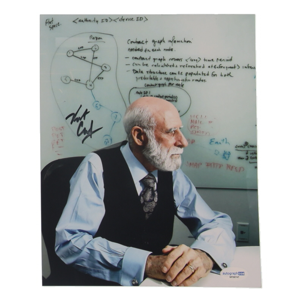 Vinton Cerf Signed 8x10 Photo (ACOA) at PristineAuction.com
