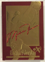 Michael Jordan 1996-97 SkyBox EX-2000 Red Signature 23Kt Gold Card at PristineAuction.com