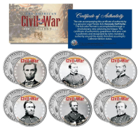 American Civil War North Union Leaders Set of (6) JFK Half Dollars Coins at PristineAuction.com