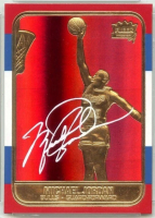 Michael Jordan 1998 Fleer 23KT Gold 1986 Rookie Signature Series Red Holo Refractor #NNO at PristineAuction.com