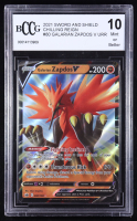 Galarian Zapdos V 2021 Pokemon Sword & Shield Chilling Reign #80 (BCCG 10) at PristineAuction.com