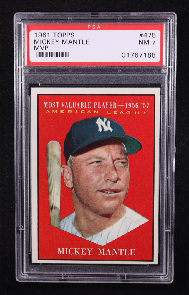 Mickey Mantle 1961 Topps #475 MVP (PSA 7)