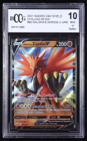 Galarian Zapdos V 2021 Pokemon Sword & Shield Chilling Reign #80 (BCCG 10) at PristineAuction.com