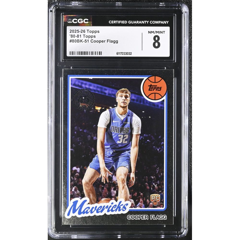 Cooper Flagg 2025-26 Topps '80-81 Topps #80BK-51 RC (CGC 8) at PristineAuction.com