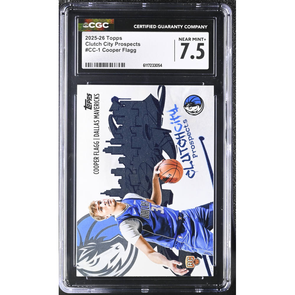 Cooper Flagg 2025-26 Topps Clutch City Prospects #CC-1 RC (CGC 7.5) at PristineAuction.com