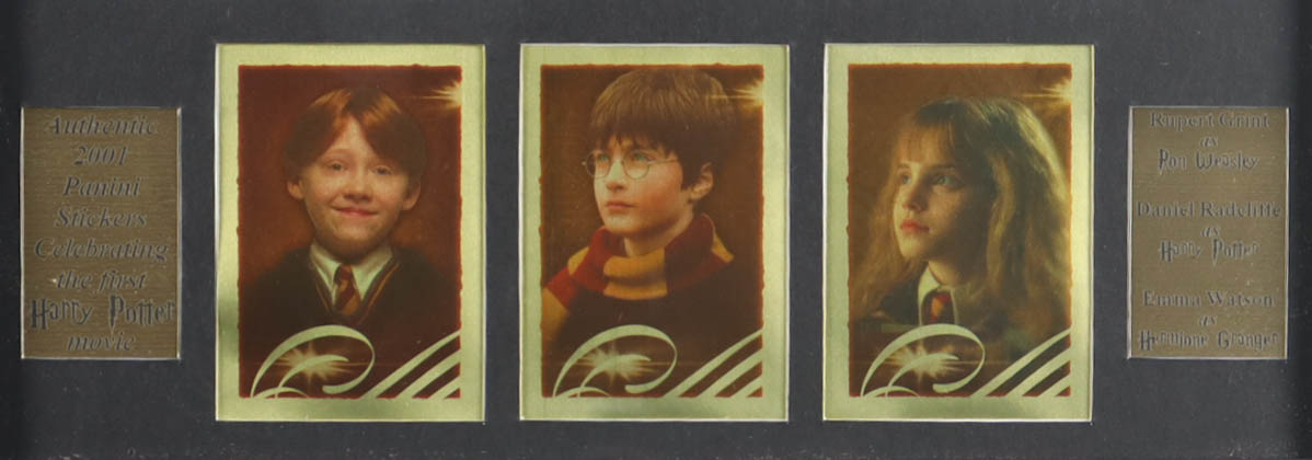 Harry Potter, Hermione Granger and Ron Weasley "Harry Potter and the Philosopher's Stone" Custom Framed Display at PristineAuction.com Harry Potter, Hermione Granger and Ron Weasley "Harry Potter and the Philosopher's Stone" Custom Framed Display at PristineAuction.com