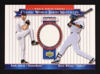Randy Johnson Jersey / Bernie Williams 2002 Upper Deck World Series Heroes Classic Match-Ups Game-Used Memorabilia #MU1d at PristineAuction.com