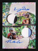 Kenny Pickett / Malik Willis 2022 Panini Spectra Dual Patch Autographs Neon Green #10 #06/30 RC at PristineAuction.com