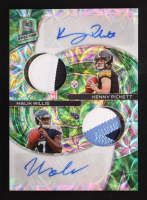 Kenny Pickett / Malik Willis 2022 Panini Spectra Dual Patch Autographs Neon Green #10 #03/30 RC at PristineAuction.com