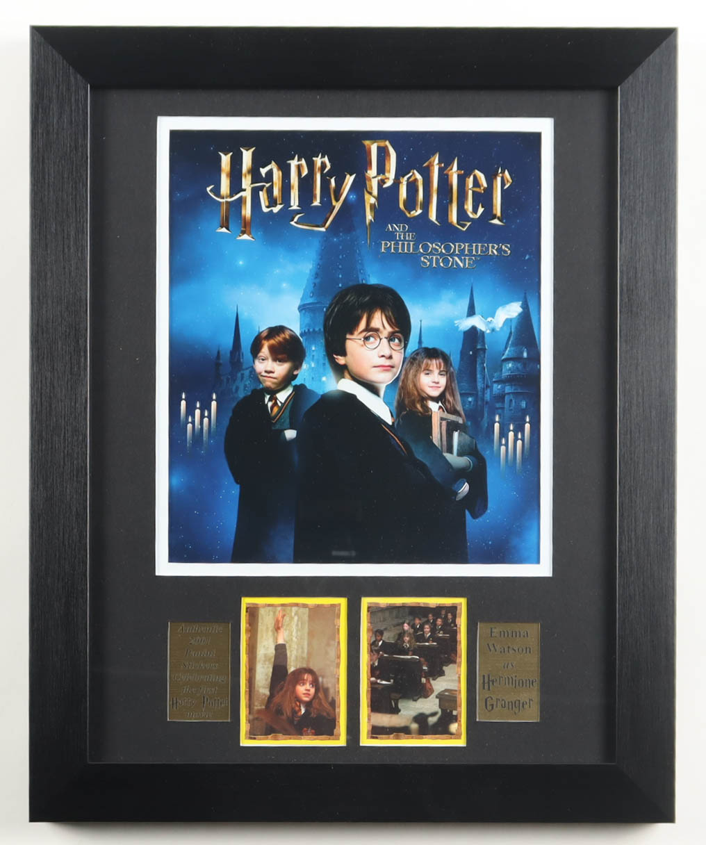 Harry Potter and Hermione Granger "Harry Potter and the Philosopher's Stone" Custom Framed Display at PristineAuction.com Harry Potter and Hermione Granger "Harry Potter and the Philosopher's Stone" Custom Framed Display at PristineAuction.com