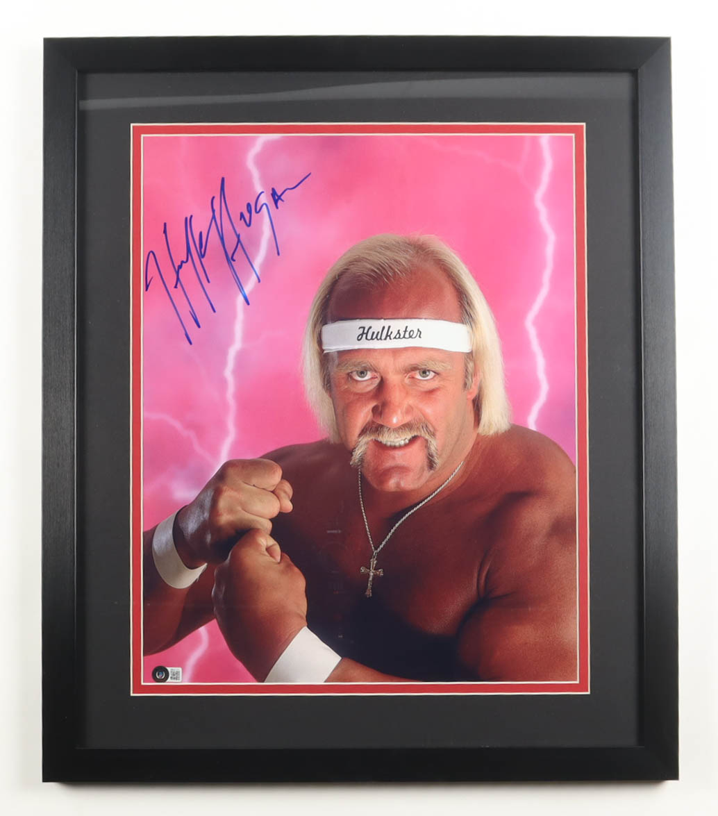 Hulk Hogan Signed WWE Custom Framed Photo Display (Beckett) at PristineAuction.com Hulk Hogan Signed WWE Custom Framed Photo Display (Beckett) at PristineAuction.com