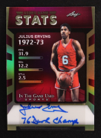 Julius Erving 2025 Leaf Video Game Stats Autographs Prismatic Magenta #VGJE1 #1/8 at PristineAuction.com