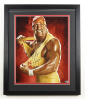 Hulk Hogan Signed WWE Custom Framed Photo Display (Beckett) at PristineAuction.com