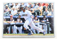 Jasson Dom&iacute;nguez Signed Yankees Custom Framed Photo Display (JSA) at PristineAuction.com