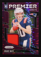 Drake Maye 2024 Panini Prizm Premier Jerseys Purple Pulsar #6 RC at PristineAuction.com