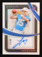 Ladd McConkey 2024 Immaculate Collection Immaculate Rookie Shadowbox Signatures #8 #11/49 RC at PristineAuction.com