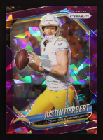 Justin Herbert 2025 Panini Prizm Prizms Purple Ice #215 #190/225 at PristineAuction.com
