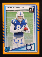 Tyler Warren 2025 Donruss Rated Rookies Autographs Orange #337 RC at PristineAuction.com
