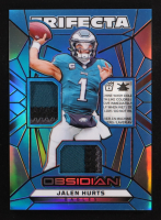 Jalen Hurts 2024 Panini Obsidian Trifecta Swatches Blue #29 #03/25 at PristineAuction.com