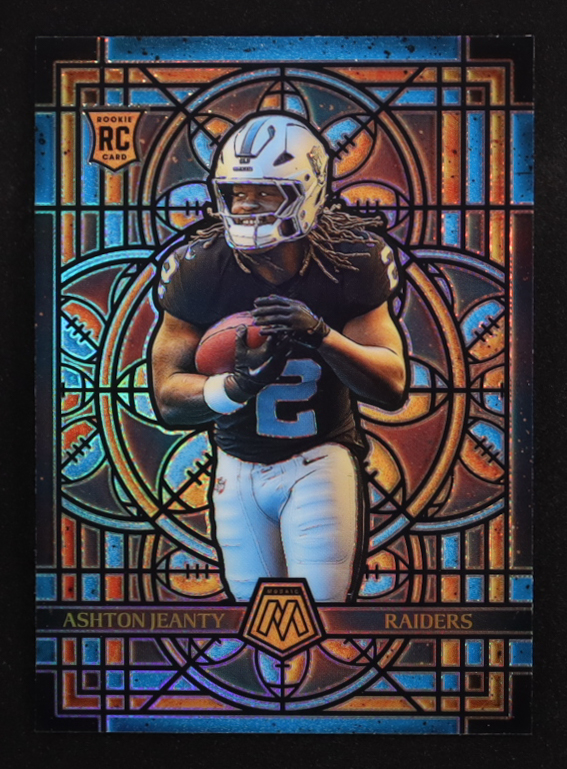 Ashton Jeanty 2025 Panini Mosaic Stained Glass #14 RC at PristineAuction.com Ashton Jeanty 2025 Panini Mosaic Stained Glass #14 RC at PristineAuction.com