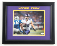 Chase Ford Signed Vikings Custom Framed Photo Display (JSA) at PristineAuction.com