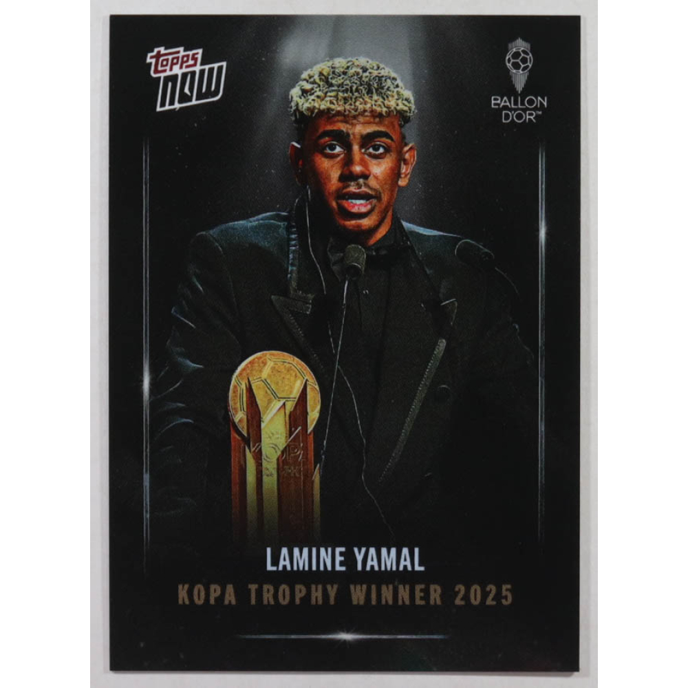 Lamine Yamal 2025 Topps Now Ballon d'Or #6 at PristineAuction.com