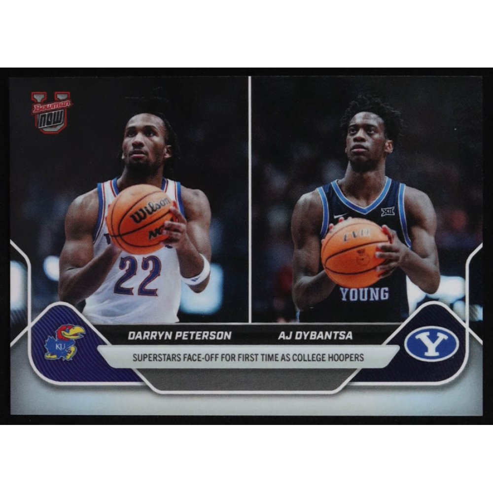 Darryn Peterson / AJ Dybantsa 2025-26 Bowman University Now #65 at PristineAuction.com