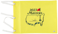 John Rahm Signed 2023 Masters Tournament Pin Flag (JSA) at PristineAuction.com