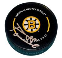 David Pastrnak Signed Bruins Official Game Puck (Beckett) at PristineAuction.com