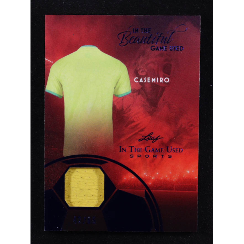 Casemiro 2025 Leaf ITG Used Sports In The Beautiful Game Relic Blue Foil #BU1 #42/65 at PristineAuction.com