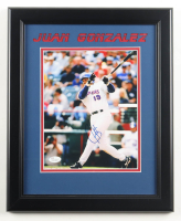 Juan Gonzalez Signed Rangers Custom Framed Photo Display (JSA) at PristineAuction.com