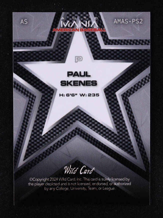 Paul Skenes 2024 Wild Card Automania American Baseball AS Star #AMAS-PS2 RC #1/1 at PristineAuction.com Paul Skenes 2024 Wild Card Automania American Baseball AS Star #AMAS-PS2 RC #1/1 at PristineAuction.com