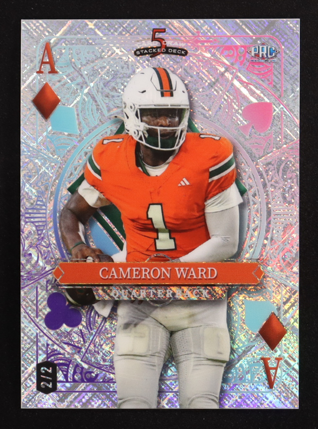 Cameron Ward 2024 Wild Card 5 Card Draw Stacked Deck Ace Cross Hatch #CWN #2/2 at PristineAuction.com Cameron Ward 2024 Wild Card 5 Card Draw Stacked Deck Ace Cross Hatch #CWN #2/2 at PristineAuction.com
