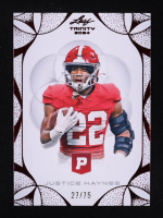 Justice Haynes 2024 Leaf Trinity x Pristine Auction Red Foil #64 RC #27/75 at PristineAuction.com