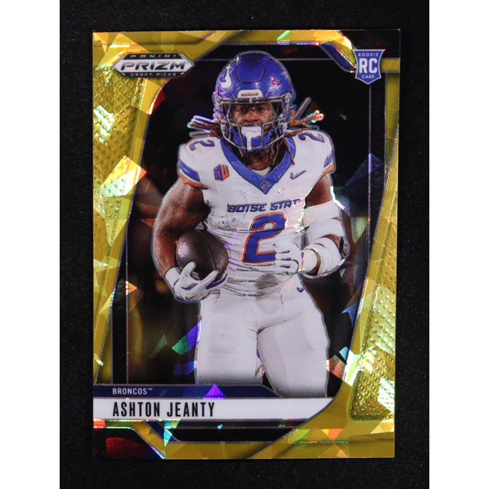 Ashton Jeanty 2025 Panini Prizm Draft Picks Prizms Gold Ice #13 RC at PristineAuction.com