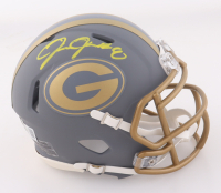 Josh Jacobs Signed Packers Slate Alternate Speed Mini Helmet (Beckett) at PristineAuction.com