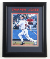 Chipper Jones Signed Braves Custom Framed Photo Display (JSA) at PristineAuction.com