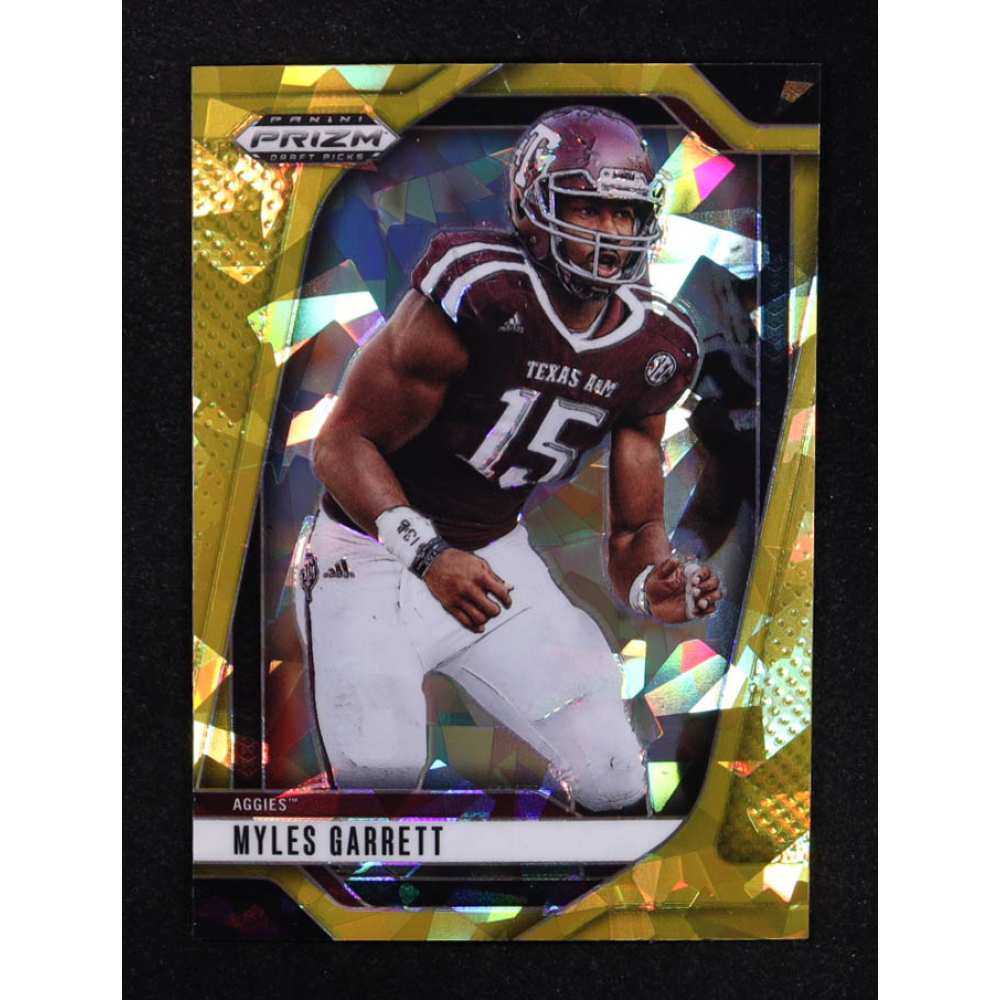 Myles Garrett 2025 Panini Prizm Draft Picks Prizms Gold Ice #197 at PristineAuction.com