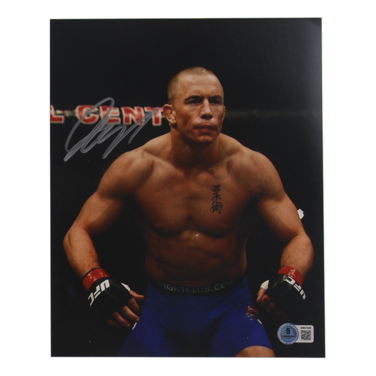 Georges St-Pierre Signed UFC 8x10 Photo (Beckett) at PristineAuction.com Georges St-Pierre Signed UFC 8x10 Photo (Beckett) at PristineAuction.com