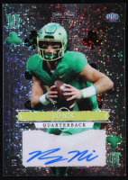 Bo Nix 2023 Wild Card 5 Card Draw Stacked Deck Ten of Clubs Autographs Sparkle Black #SDBNA RC #1/1 at PristineAuction.com