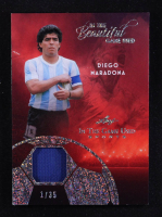 Diego Maradona 2025 Leaf ITG Used Sports In The Beautiful Game Relic Silver Sparkle Foil #BU3 #01/35 at PristineAuction.com