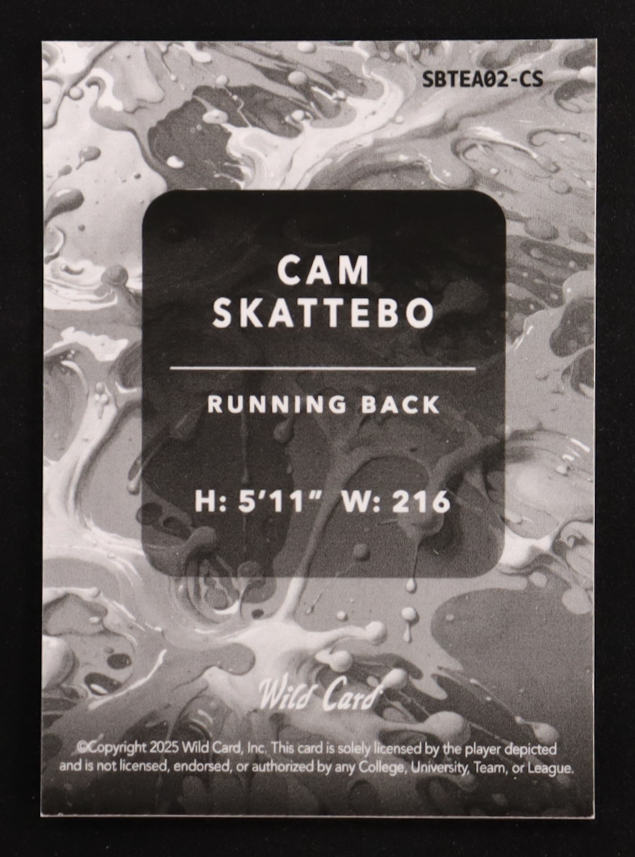 Cam Skattebo 2025 Wild Card Splat Teal Scotch Plaid Background2 #CS #6/7 RC at PristineAuction.com Cam Skattebo 2025 Wild Card Splat Teal Scotch Plaid Background2 #CS #6/7 RC at PristineAuction.com