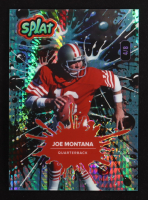 Joe Montana 2025 Wild Card Splat Teal Prizm Background1 #JM #4/8 at PristineAuction.com