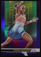 Coco Gauff 2024 Topps Chrome Purple Refractors #177 #074/499 at PristineAuction.com