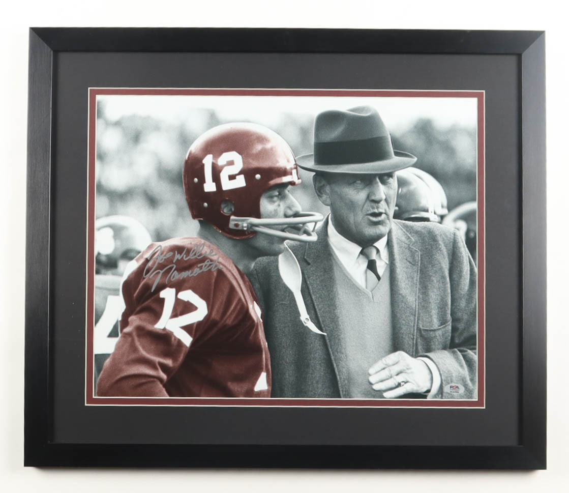 Joe Namath Signed Alabama Crimson Tide Custom Framed Photo (PSA) at PristineAuction.com Joe Namath Signed Alabama Crimson Tide Custom Framed Photo (PSA) at PristineAuction.com
