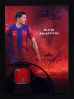 Robert Lewandowski 2025 Leaf ITG Used Sports In The Beautiful Game Relic Blue Foil #BU21 #45/65 at PristineAuction.com