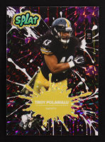 Troy Polamalu 2025 Wild Card Splat Purple Mosaic Background2 #TP #7/8 at PristineAuction.com