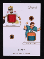 Brock Purdy / Dan Marino 2024 Keepsake Sports Edition Dual Gem Relics #356 #15/99 at PristineAuction.com