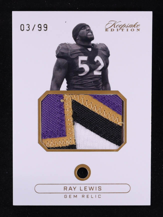 Ray Lewis 2024 Keepsake Sports Edition Gem Relic #282 #03/99 at PristineAuction.com Ray Lewis 2024 Keepsake Sports Edition Gem Relic #282 #03/99 at PristineAuction.com