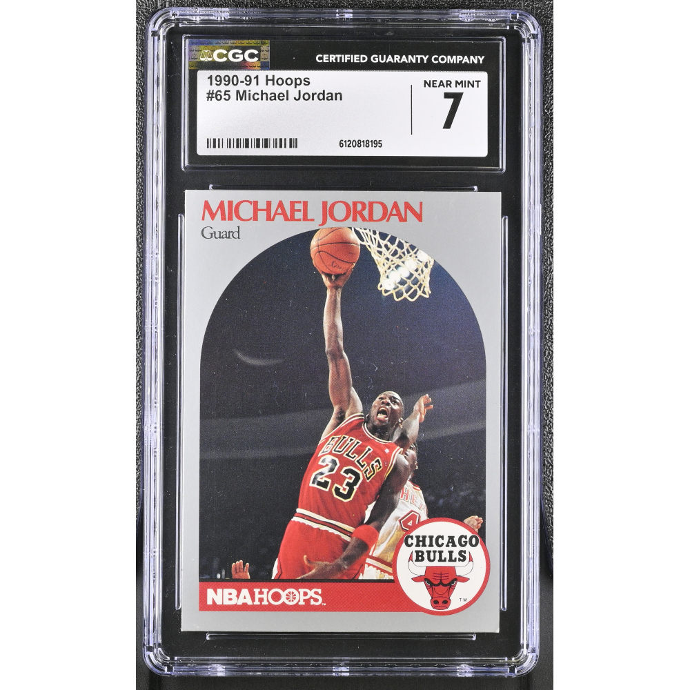 Michael Jordan 1990-91 Hoops #65 (CGC 7) at PristineAuction.com
